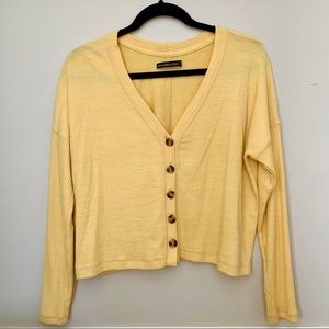 A&F - Yellow Button-Up Long Sleeve